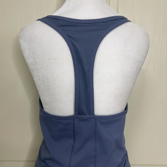 Zella Women’s Dry-Fit Racerback Tank Top Slate Blue Size XL Drawstring Athlete - Picture 6 of 11